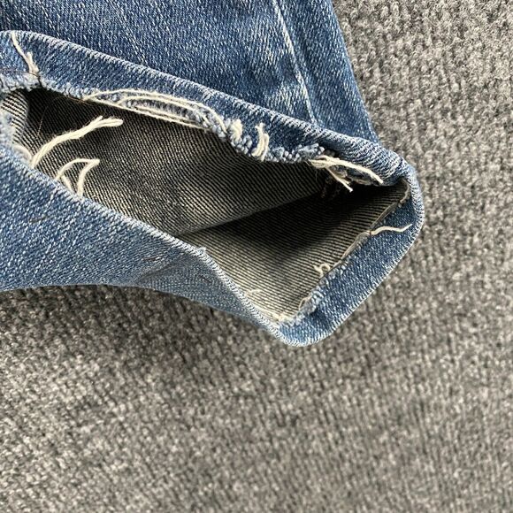 Vintage Levis 510 Jeans Mens 34 Blue Super Straight Stretch Denim 90s Casual - Picture 6 of 13